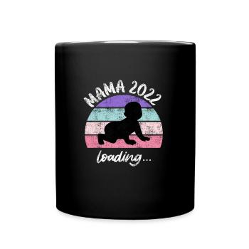 Maman 2023 Chargement de bébé Jeunes filles enceintes - Mug uni - noir - Devant