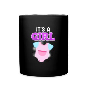 Fille maman enceinte d’une fille maman - Mug uni - noir - Devant