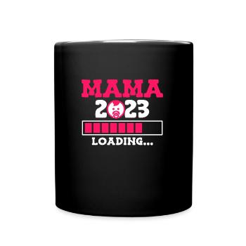 Mom 2023 Baby loading Pregnant with Girl - Full Colour Mug - black - Front