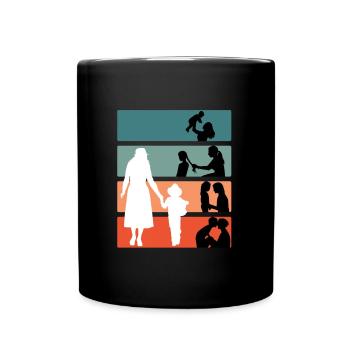 Mother for life Family Children grow mom - Full Colour Mug - black - Front