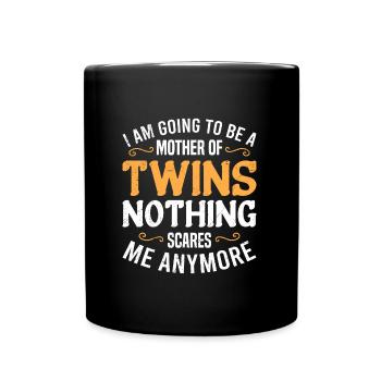 Twin Mom Mom Twins Siblings Mom - Full Colour Mug - black - Front