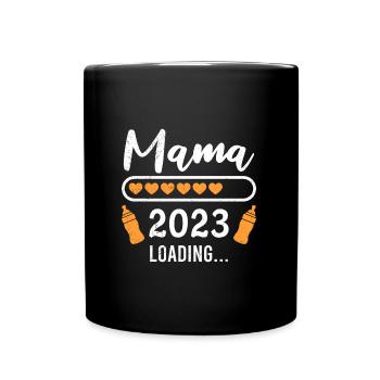 Maman 2023 chargement Maman Grossesse Maman - Mug uni - noir - Devant