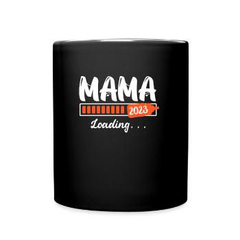 Mama to be 2023 pregnant with girl Boy Mom - Full Colour Mug - black - Front