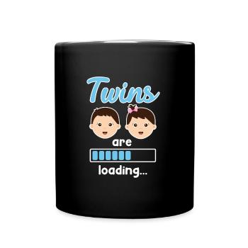 Twins Pregnant With Twins Young Girl - Full Colour Mug - black - Front