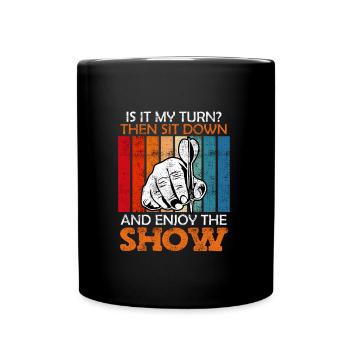 Dart spielen Darts Show Punktzahl Dart - Tasse einfarbig - Schwarz - Vorne