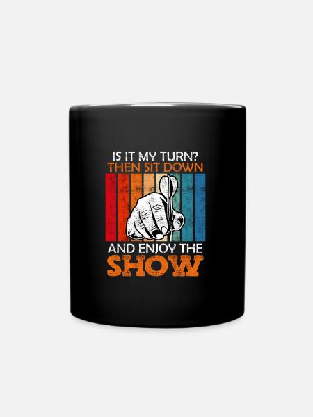 Dart Play Darts Show Score Darts - Full Colour Mug - black