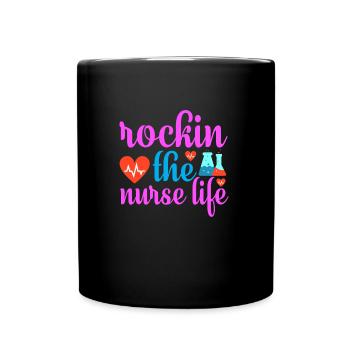 Krankenschwester Krankenhaus Not - Tasse einfarbig - Schwarz - Vorne