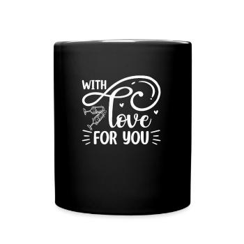 With love for you wine - Full Colour Mug - black - Front