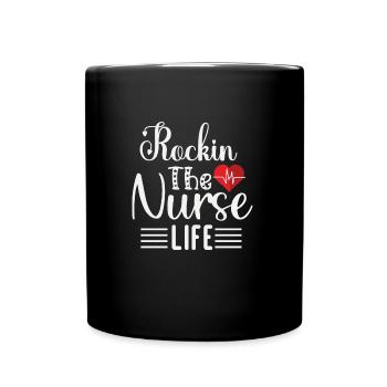 Rockin The Nurse Life - Full Colour Mug - black - Front