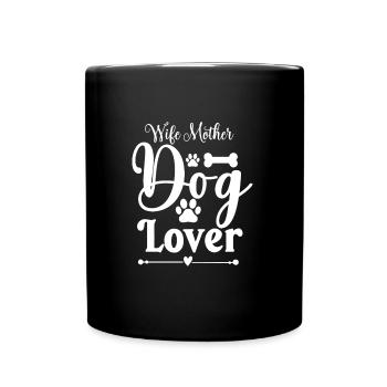 Femme Mère Chien Amant - Mug uni - noir - Devant