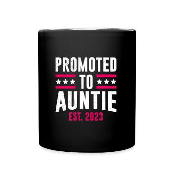 Promue tante 2023 Tu vas être une tante - Mug uni - noir - Devant