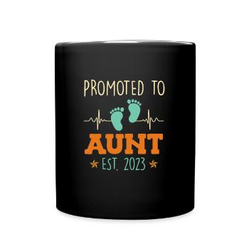 Promue à tante 2023 Promotion Meilleure tante - Mug uni - noir - Devant