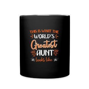 This is what the best aunt in the world looks like Cool aunt - Full Colour Mug - black - Front