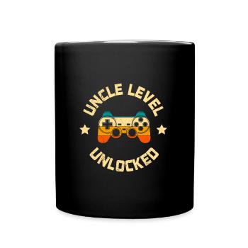 Uncle Level Unlocked Gaming Uncle - Full Colour Mug - black - Front