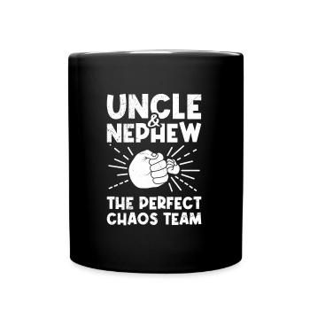 Oncle et neveu l’équipe du chaos parfait - Mug uni - noir - Devant