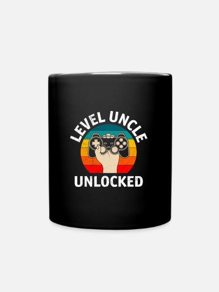 Level Onkel wird freigeschaltet Onkel - Tasse einfarbig - Schwarz