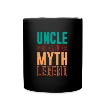 Onkel Pate Mythos Legende - Tasse einfarbig - Schwarz - Vorne
