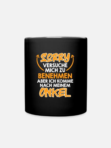Versuche mich zu benehmen - Tasse einfarbig - Schwarz