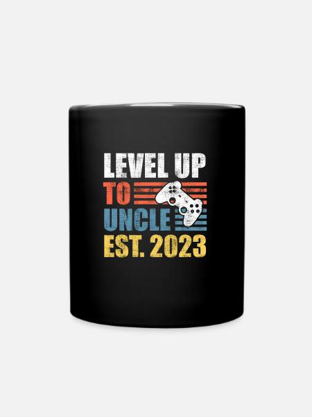Level up to Onkel 2023 - Tasse einfarbig - Schwarz