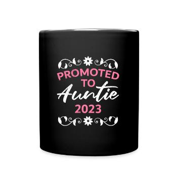 Promu tante 2023 Je vais être tante - Mug uni - noir - Devant