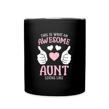 Voici à quoi ressemble la meilleure tante du monde Oncle Tante - Mug uni - noir - Devant