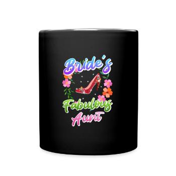 Godmother the bride's aunt best aunt - Full Colour Mug - black - Front