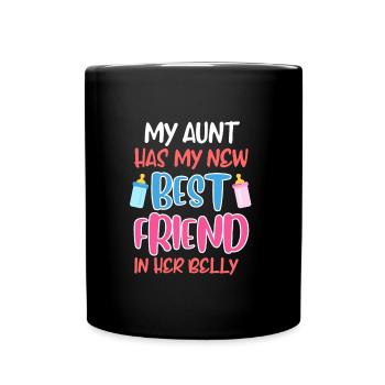 Meilleure amie Meilleure amie Tante enceinte - Mug uni - noir - Devant