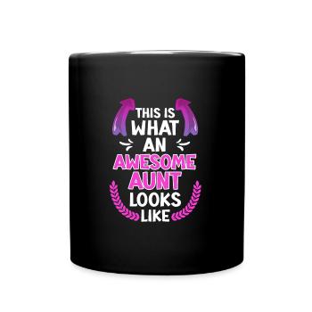 This is what a cool aunt looks like Best Aunt - Full Colour Mug - black - Front