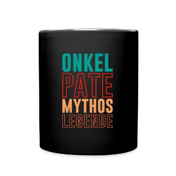 Onkel Pate Mythos Legende - Tasse einfarbig - Schwarz - Vorne