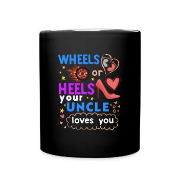 Roues ou talons que votre oncle vous aime - Mug uni - noir - Devant
