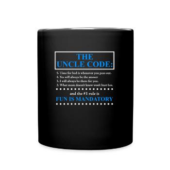 L’oncle Code drôle oncle disant - Mug uni - noir - Devant