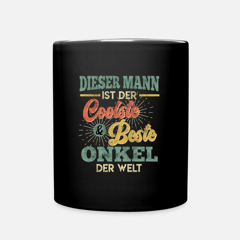 Dieser Mann ist der beste und coolste Onkel - Tasse einfarbig - Schwarz