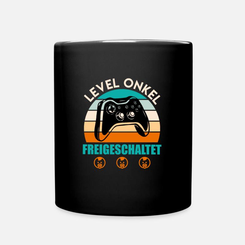 Level Onkel freigeschaltet Onkel - Tasse einfarbig - Schwarz