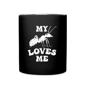Fourmi Tante Ma tante aime Dictons Tante - Mug uni - noir - Devant