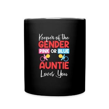 Girl Boy The gender knows the aunt - Full Colour Mug - black - Front