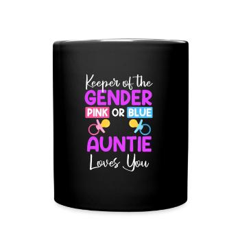 Girl Boy The gender knows the aunt - Full Colour Mug - black - Front