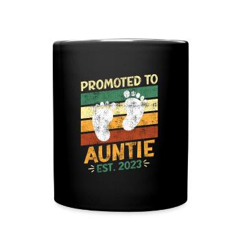 Promue à tante 2023 Promotion Meilleure tante - Mug uni - noir - Devant