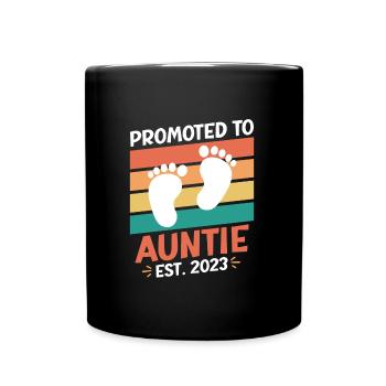Promue à tante 2023 Promotion Meilleure tante - Mug uni - noir - Devant