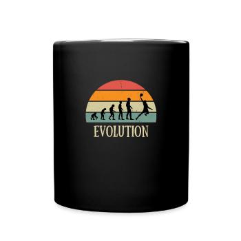 evolution vintage basket homme humour basketball - Mug uni - noir - Devant