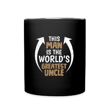 Cet homme est l’oncle le plus cool du monde - Mug uni - noir - Devant