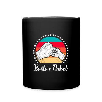 Bester Onkel - Tasse einfarbig - Schwarz - Vorne
