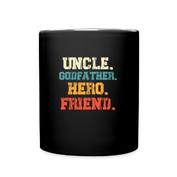 Uncle Godfather Hero Friend Uncle - Full Colour Mug - black - Front