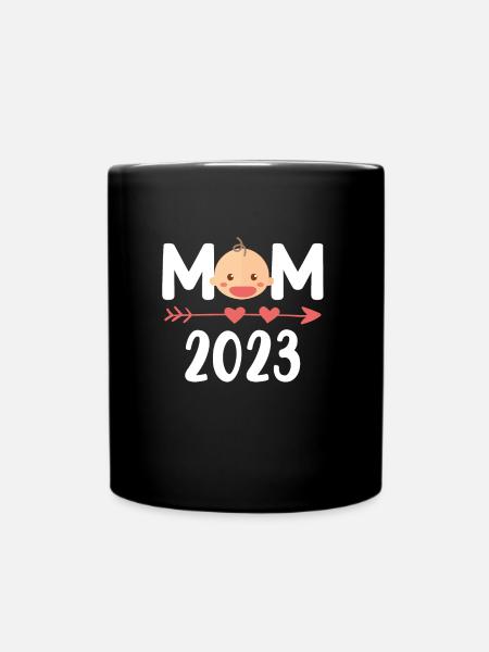 Werdende Mama 2024 Mutter 2023 Schwanger - Tasse einfarbig - Schwarz