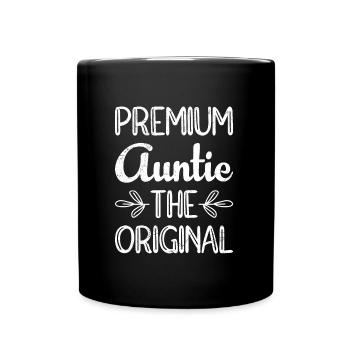 Premium Aunt the Original Godmother Cool Aunt - Full Colour Mug - black - Front