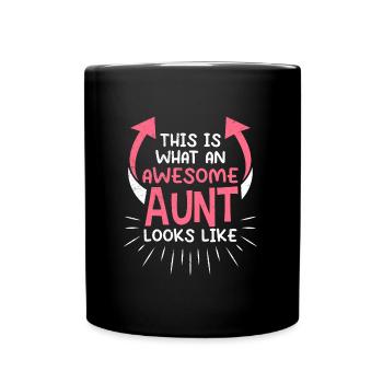 This is what a cool aunt looks like Best Aunt - Full Colour Mug - black - Front