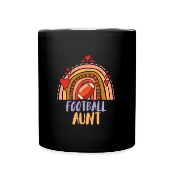 Tante de football ma tante va au football avec moi - Mug uni - noir - Devant
