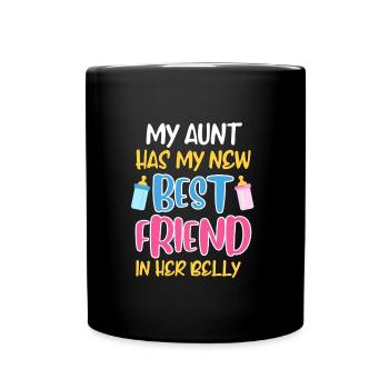 Meilleure amie Meilleure amie Tante enceinte - Mug uni - noir - Devant