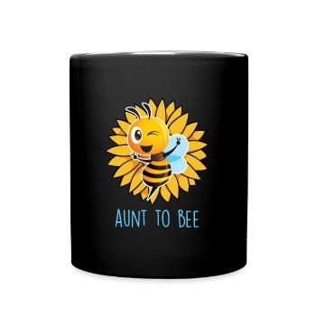 Auntie to bee bee I will aunt you will be aunt - Full Colour Mug - black - Front