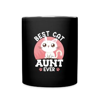 Chers chats Tante Meilleure tante du monde - Mug uni - noir - Devant