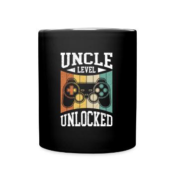 Uncle Level unlocked best uncle - Full Colour Mug - black - Front